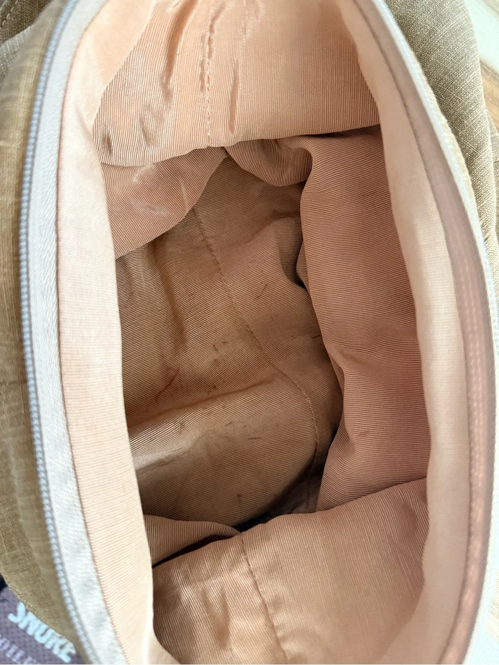 Maxx New York Tan Hobo Bag with Brown Accent